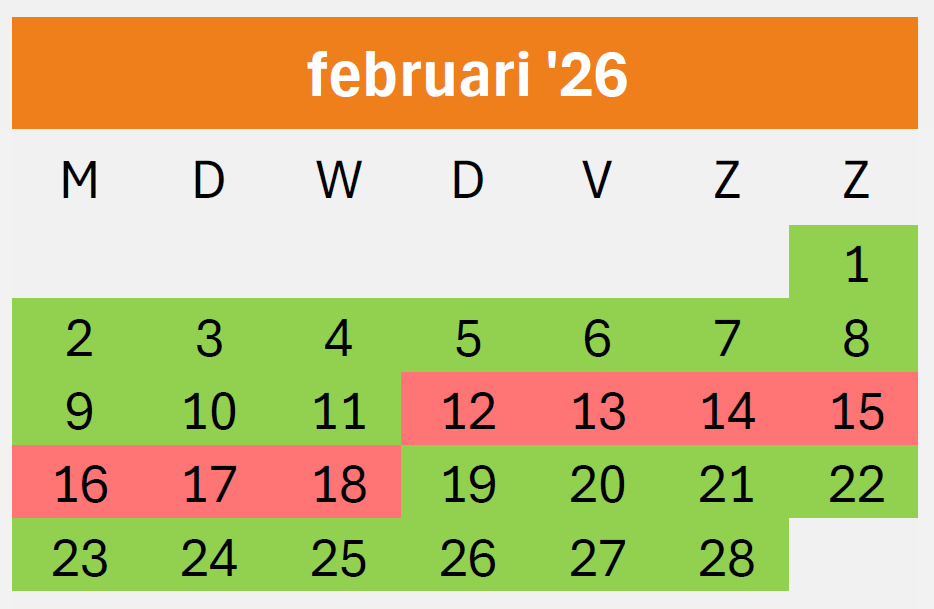 Kalender Februari