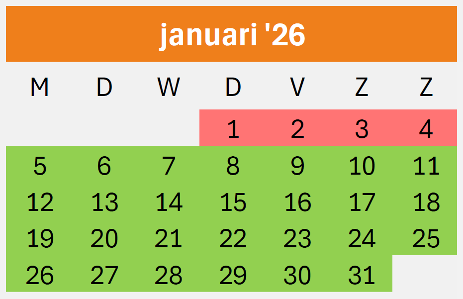 Kalender Januari